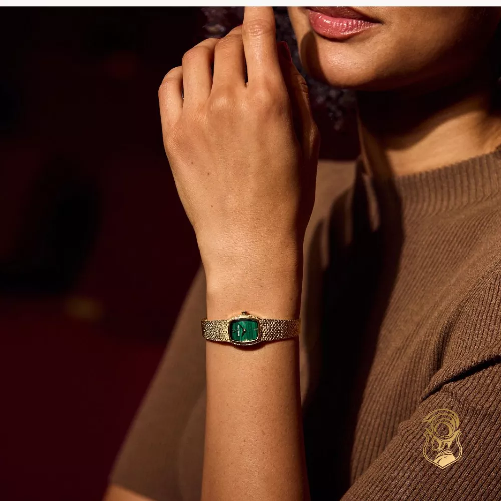 Bulova Goddess of Time Malachite Watch 17mm