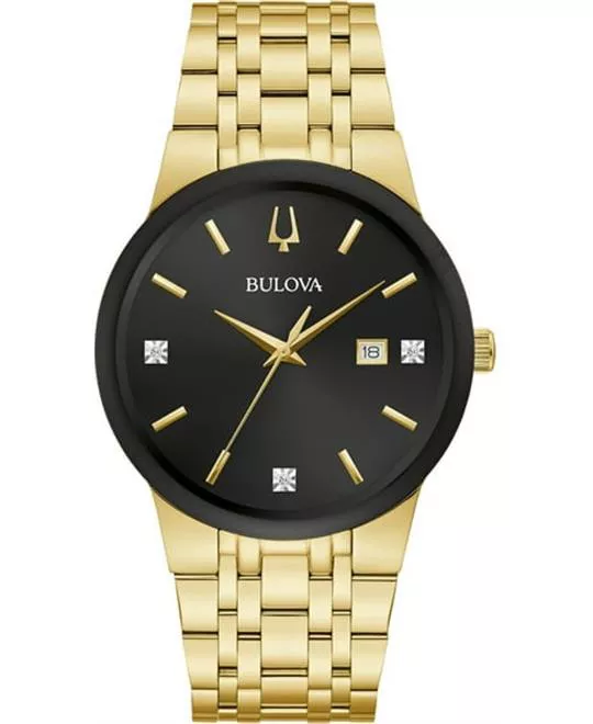 Bulova Gold-Tone Diamond Watch 40mm