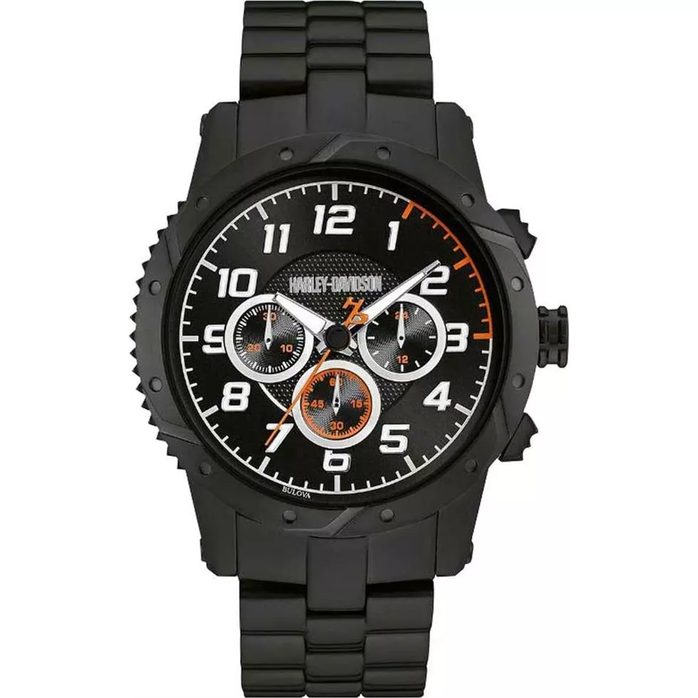 Bulova Harley-Davidson Brake Plate Watch 43mm