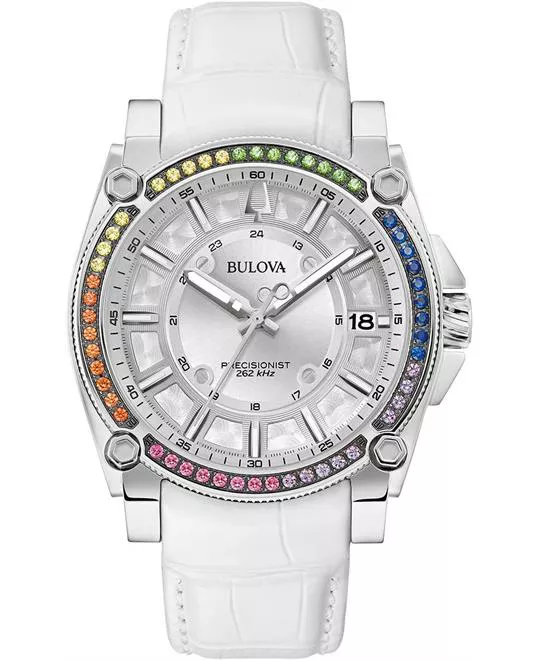 Bulova Icon Diamond Precisionist Silver Dial Watch 40mm