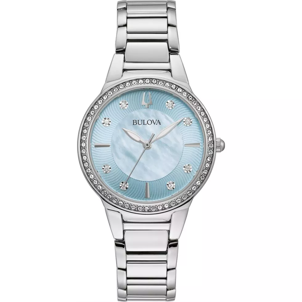 Bulova Ladies’ Crystal Watch 32mm 