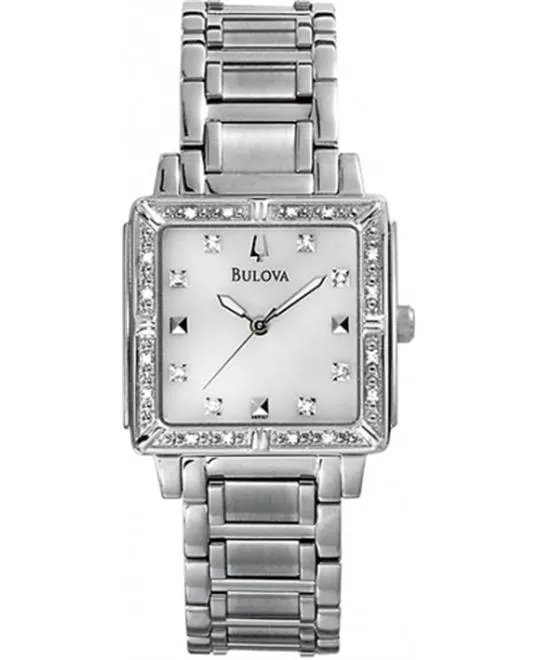 Bulova Ladies Diamond Accented Watch 25mm