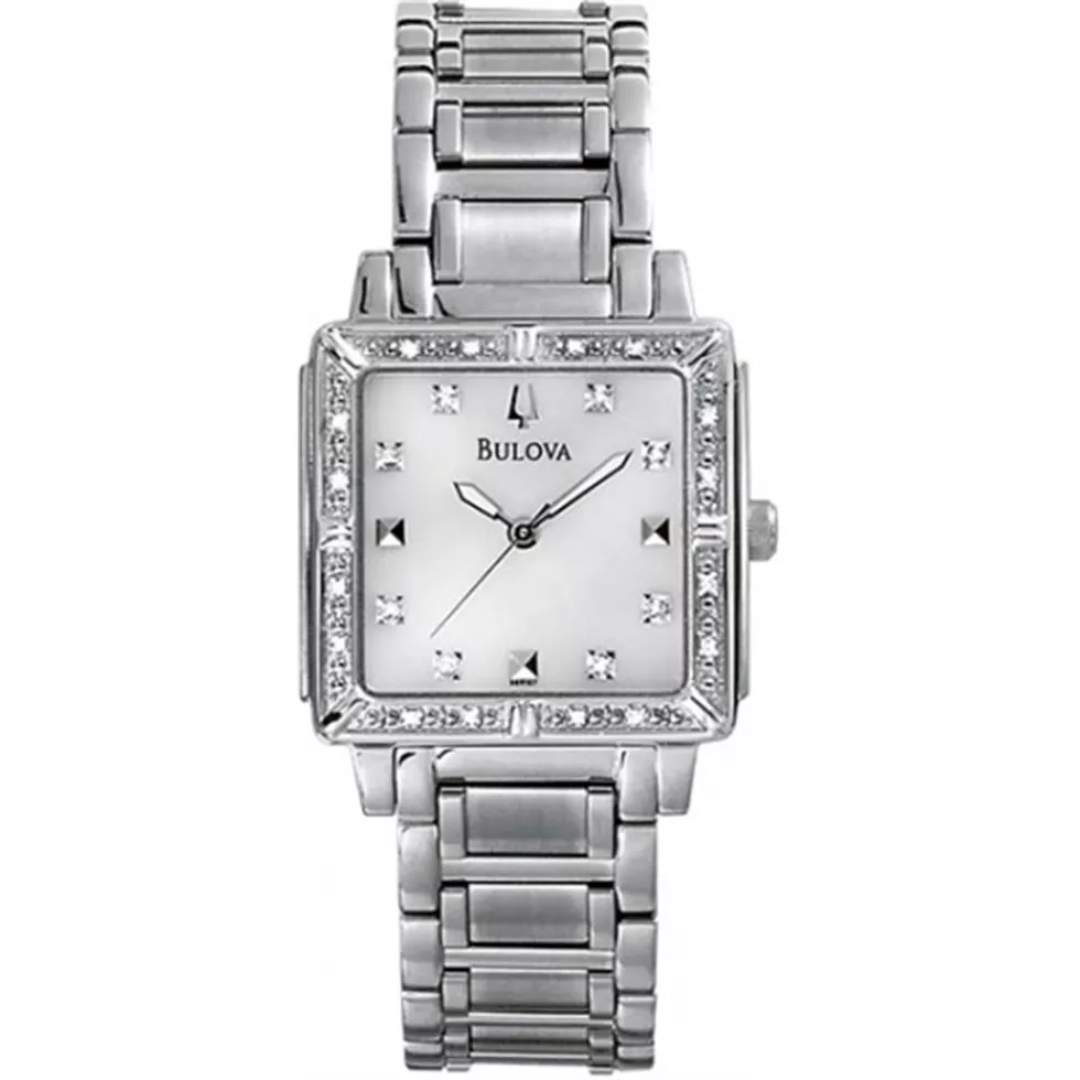 Bulova Ladies Diamond Accented Watch 25mm