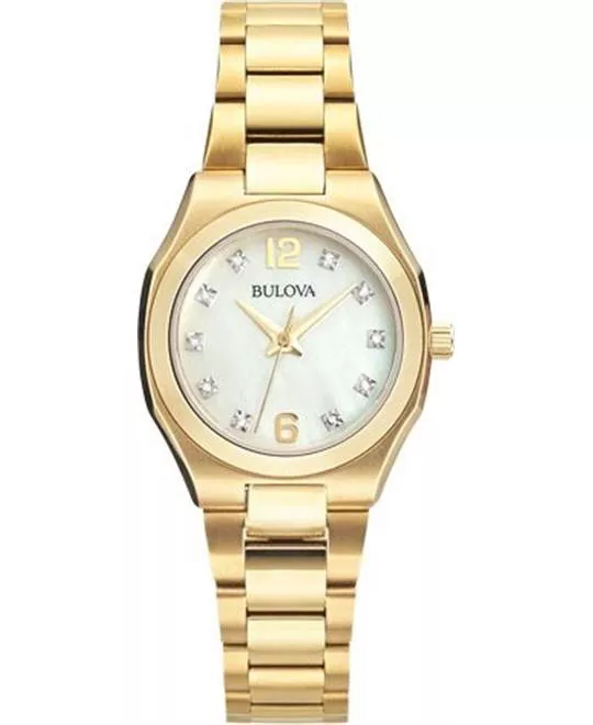 Bulova Diamond Gold watch 26mm