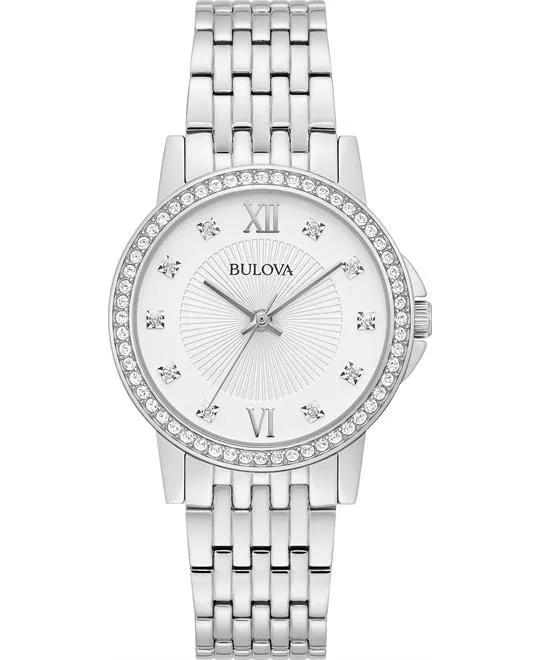 Bulova Ladies White Watch 32mm