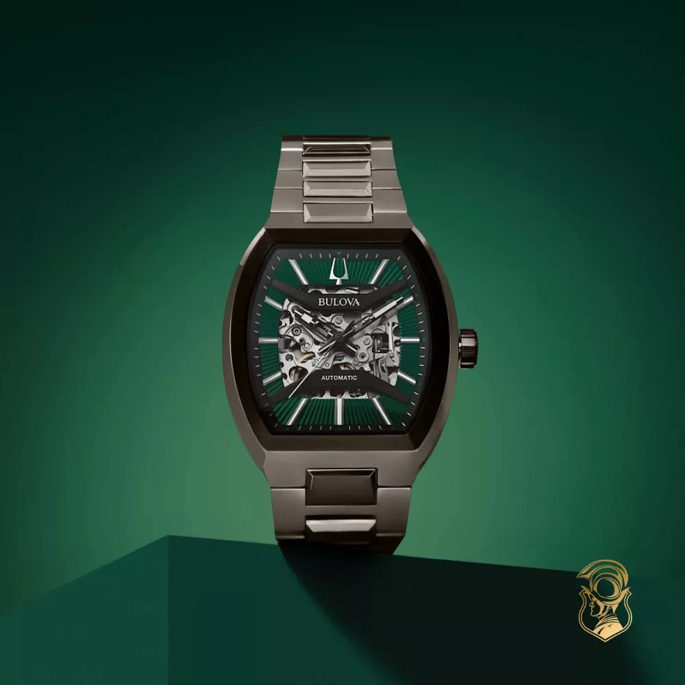 Bulova Maquina Automatic Skeleton Gray Watch 40mm