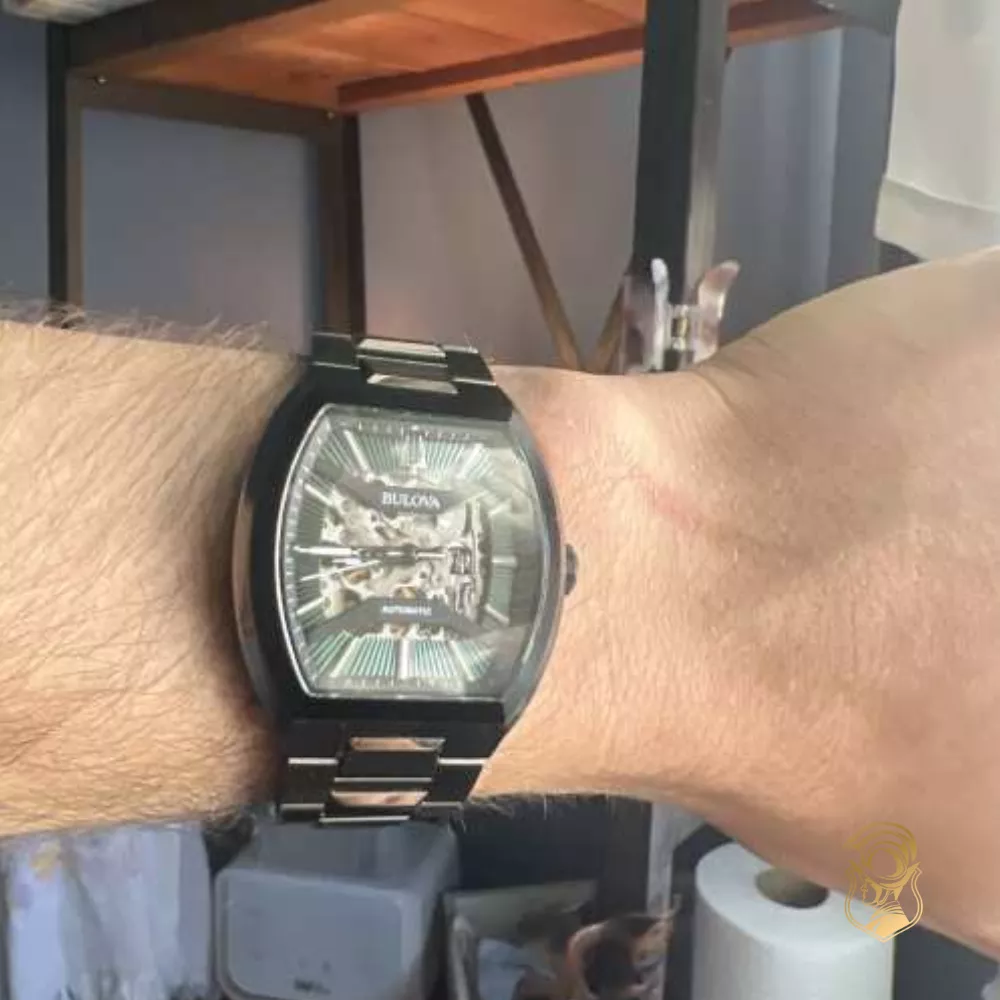 Bulova Maquina Automatic Skeleton Gray Watch 40mm