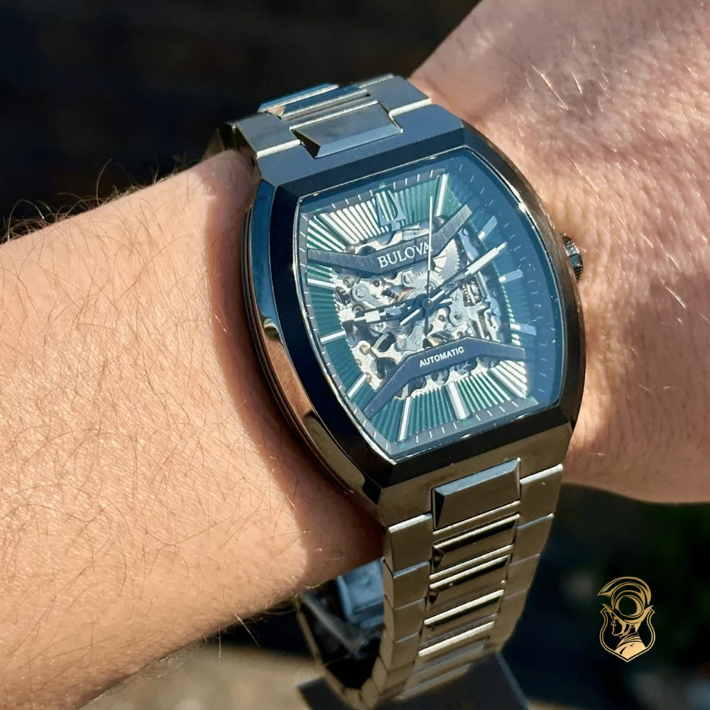 Bulova Maquina Automatic Skeleton Gray Watch 40mm