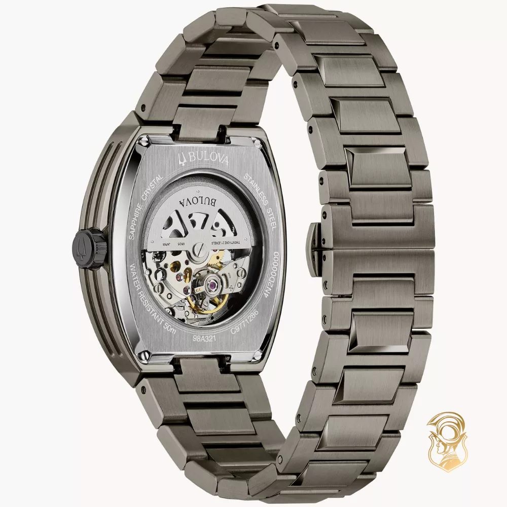 Bulova Maquina Automatic Skeleton Gray Watch 40mm