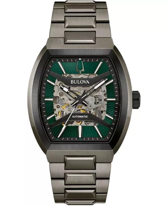 Bulova Maquina Automatic Skeleton Gray Watch 40mm