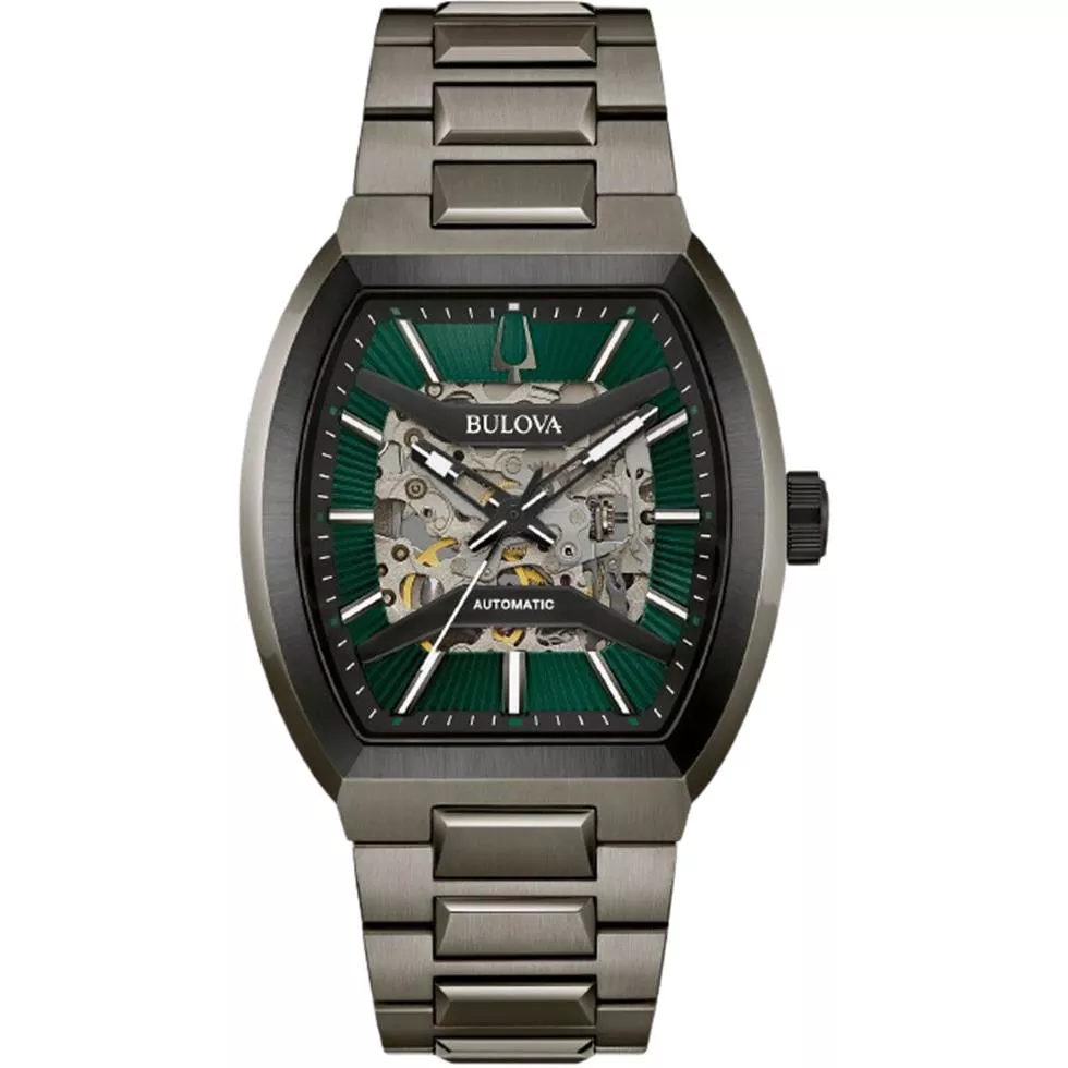 Bulova Maquina Automatic Skeleton Gray Watch 40mm