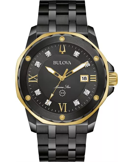 Bulova Marine Star Black Tone Watch 44mm