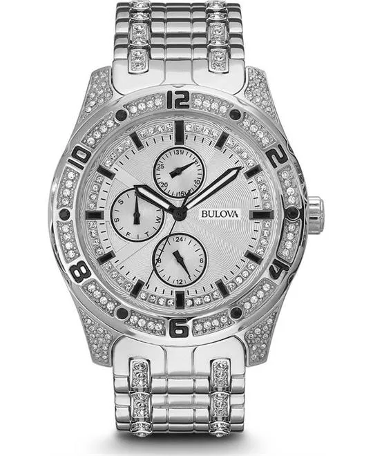 Bulova Crystal Quartz Watch 43mm