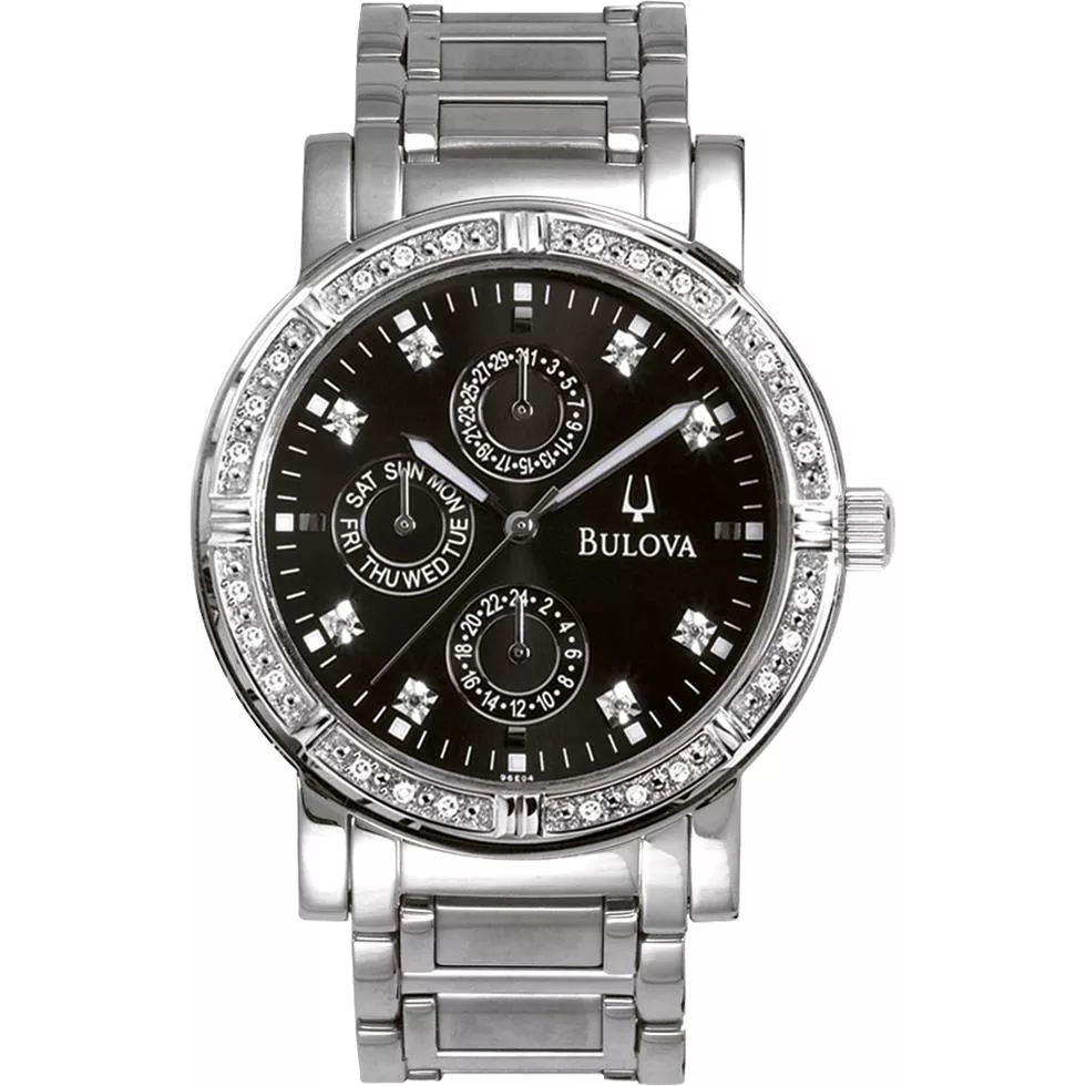 Bulova Diamond Multifunction Watch 39mm