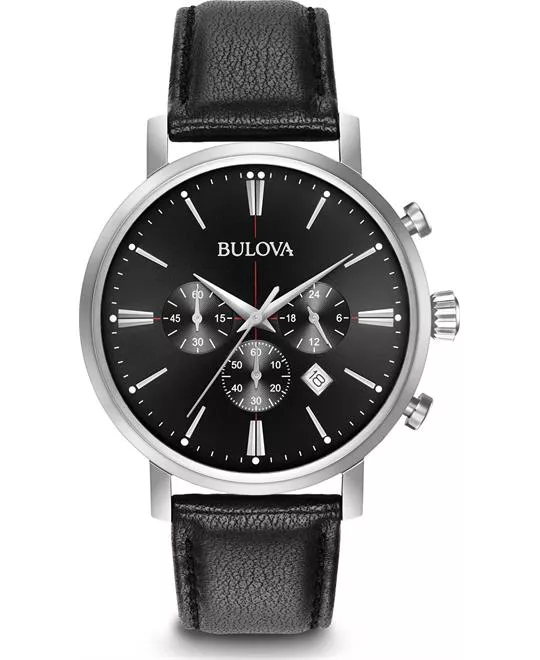 Bulova Men's Quartz Leather Watch 41mm