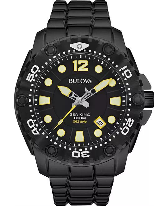 Bulova UHF Sea King Black-Tone Watch 49mm 