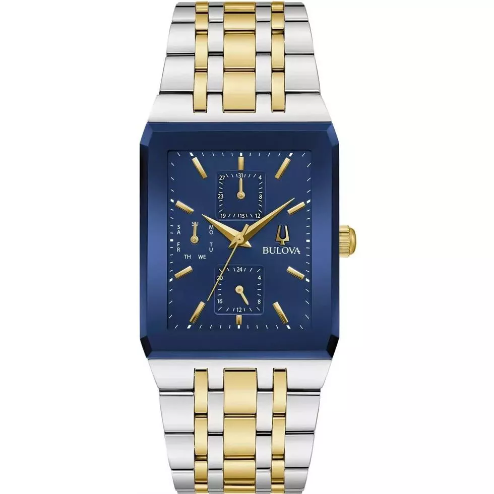 Bulova Modern Day Date Indicator Silver Gold Watch 31mm