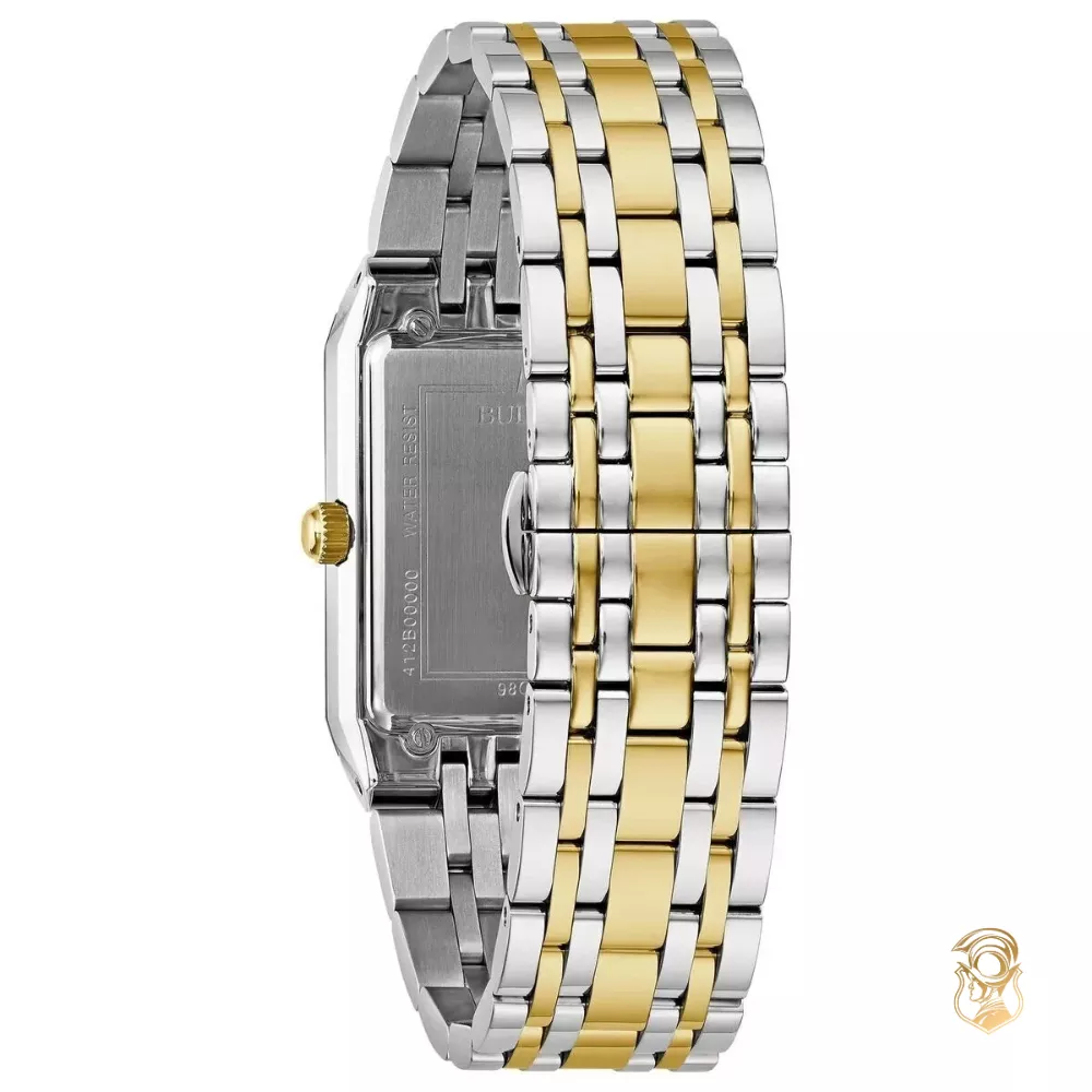 Bulova Modern Day Date Indicator Silver Gold Watch 31mm