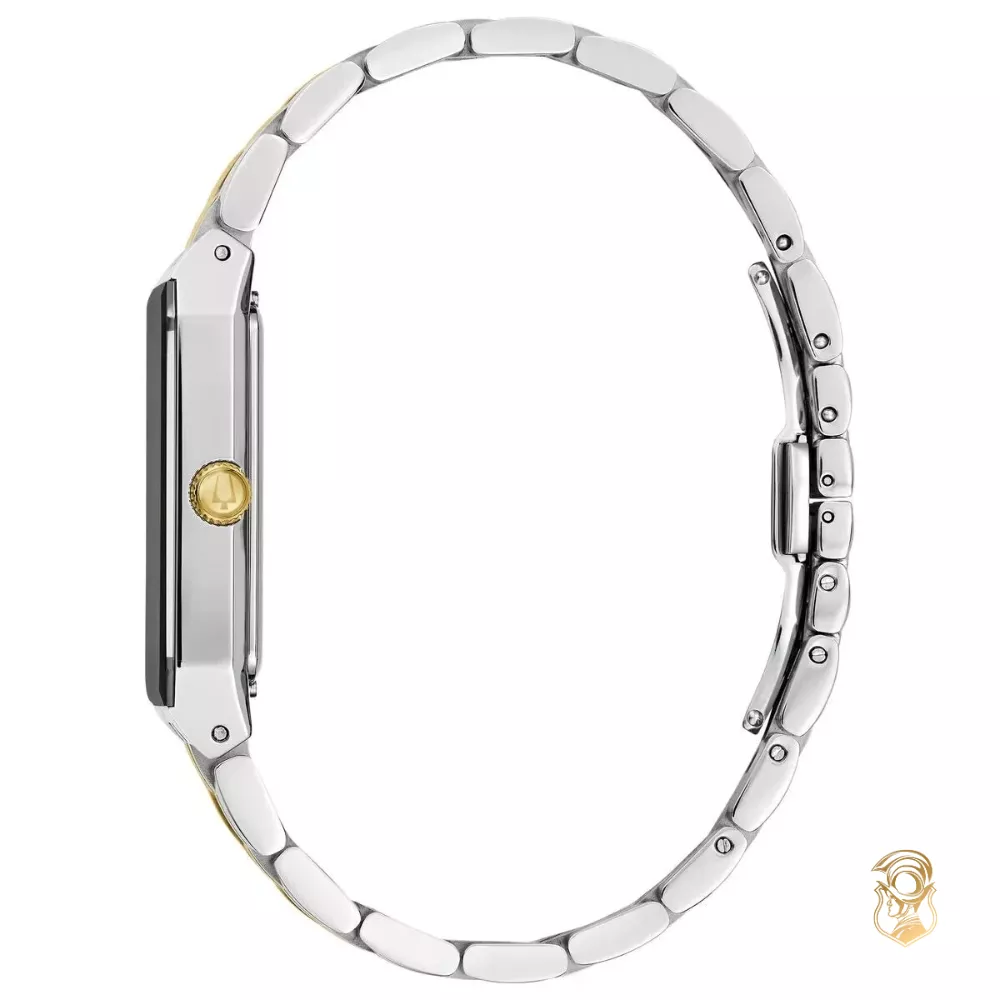 Bulova Modern Day Date Indicator Silver Gold Watch 31mm