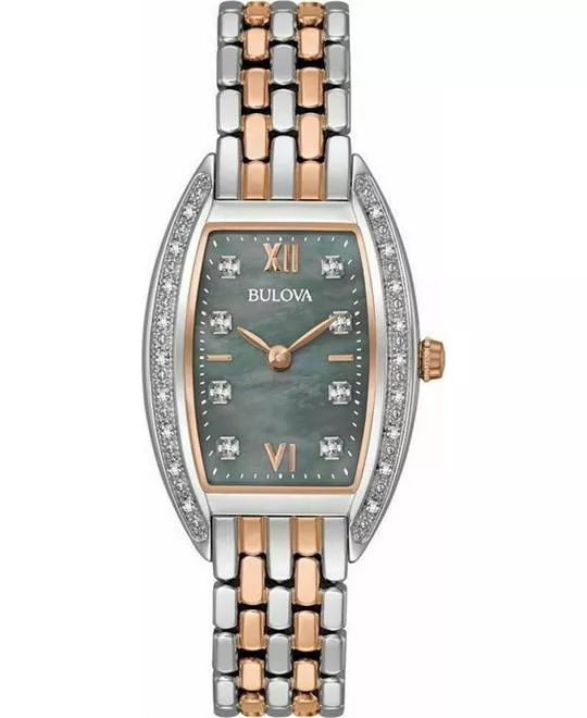 Bulova Diamonds Mother of Pearl Watch 26mm