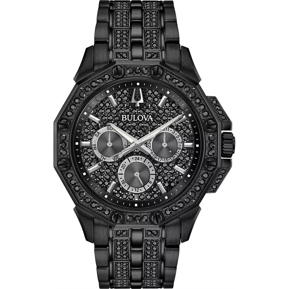 Bulova Octava Crystal Black Watch 41.5mm