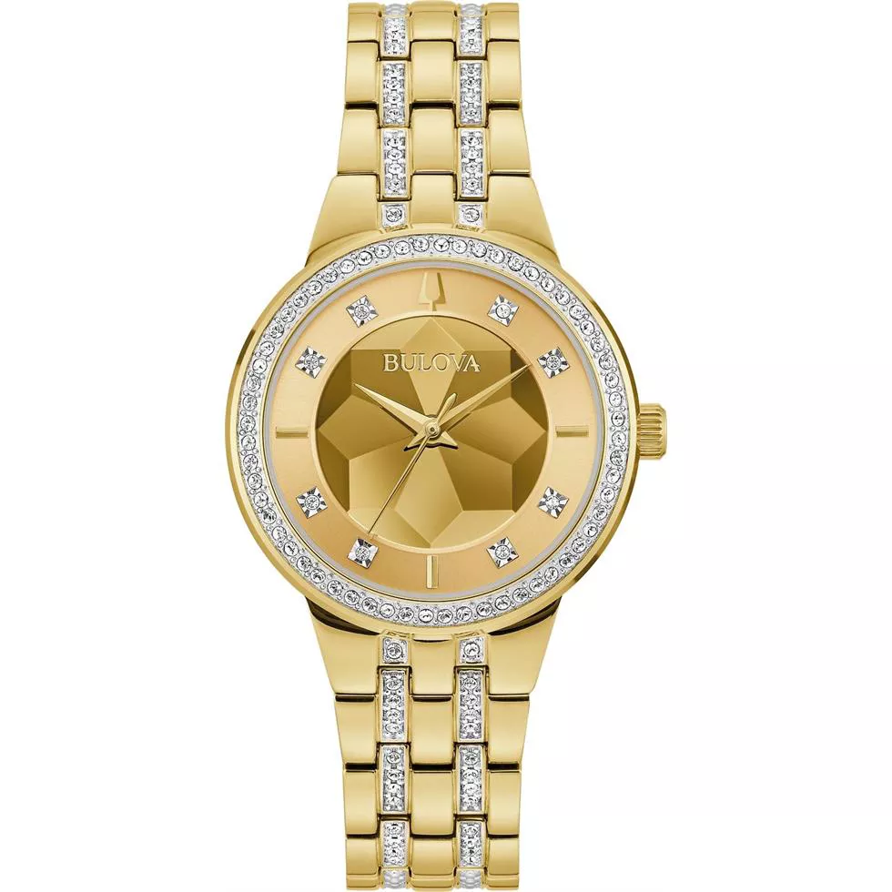 Bulova Phantom Gold Tone Watch 32.5mm