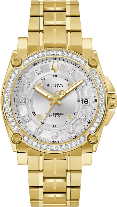 MSP: 102033 Bulova Precisionist Champlain Diamond Watch 40mm 56,310,000