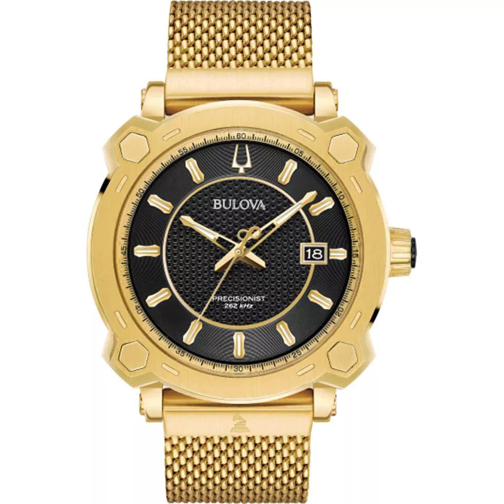 Bulova Precisionist Gold Watch 44mm
