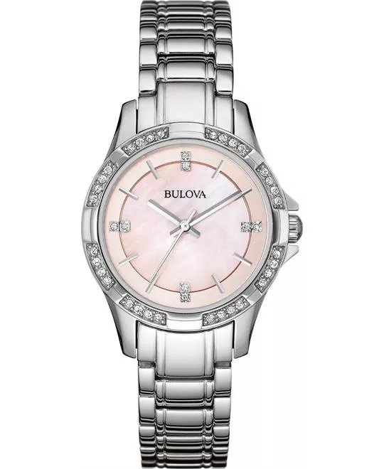 Bulova Crystals Pink Watch 30mm