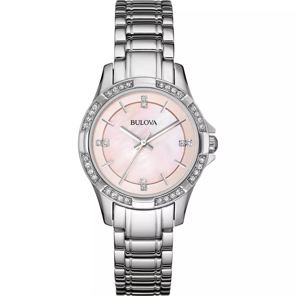 Bulova Crystals Pink Watch 30mm