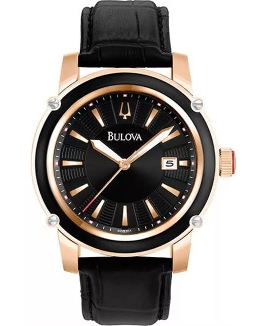 Bulova Classic Rose Leather Watch 43mm