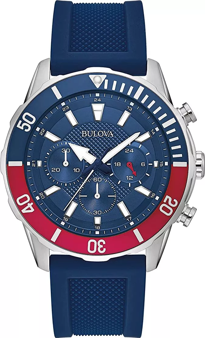 MSP: 102988 Bulova Sport Blue Silicone Strap Watch 44MM 8,360,000