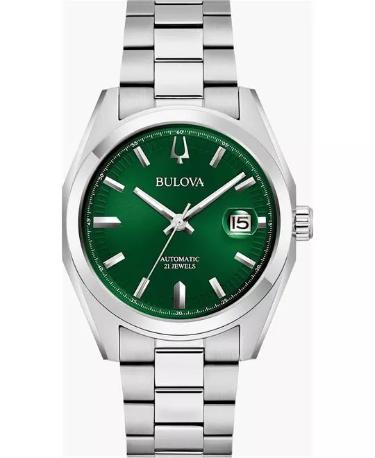 Bulova Surveyor Automatic Green Dial Watch 39mm