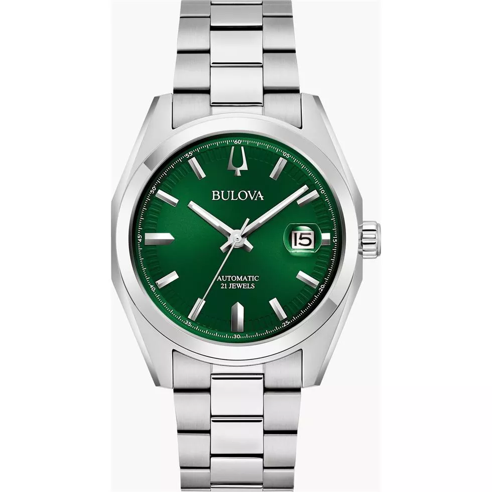 Bulova Surveyor Automatic Green Dial Watch 39mm