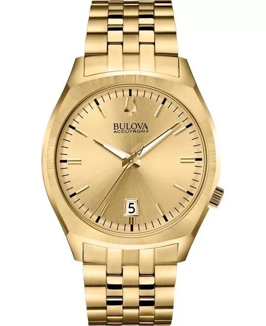 BULOVA Accutron II Surveyor Gold Watch 41mm