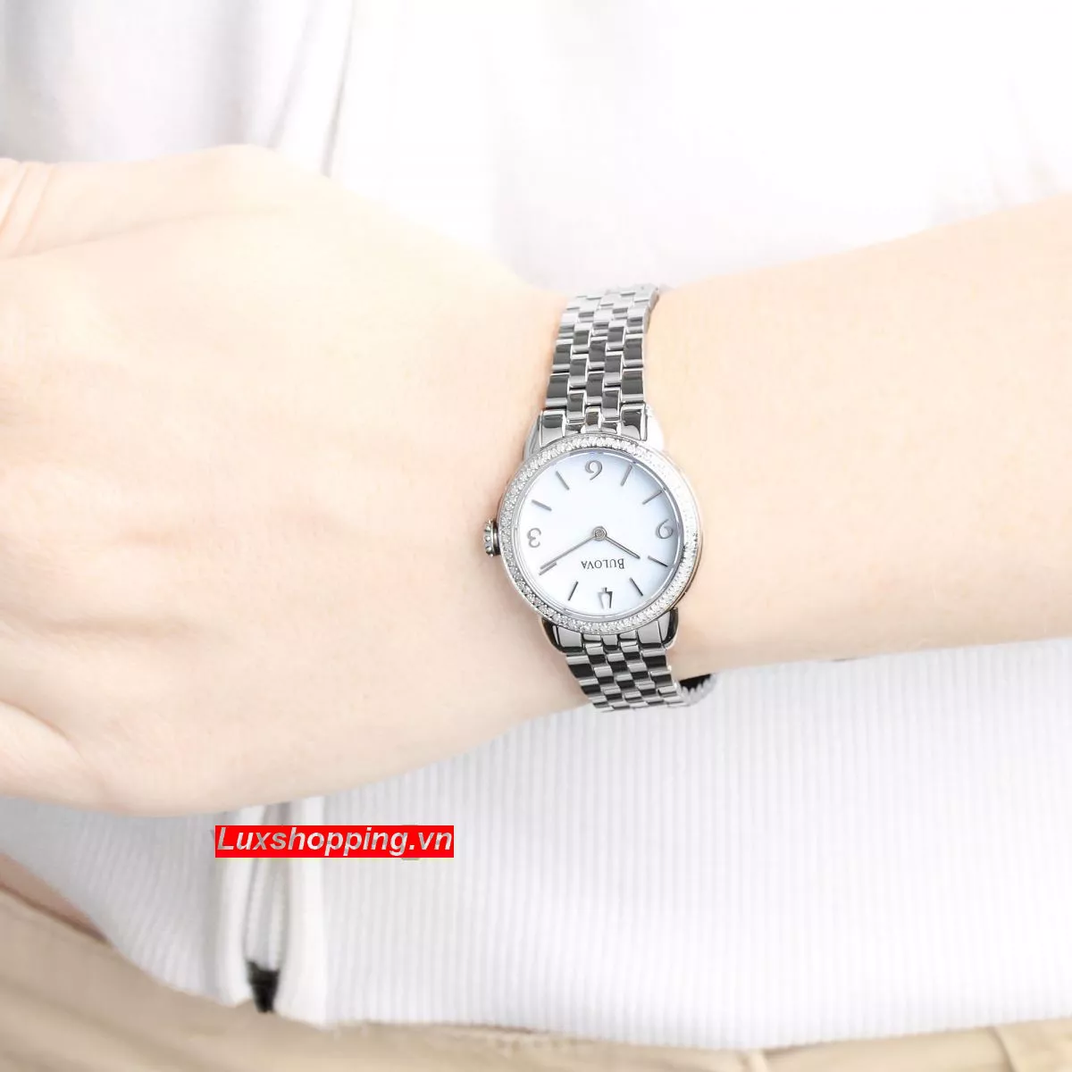 BULOVA Diamond White Ladies Watch 28mm
