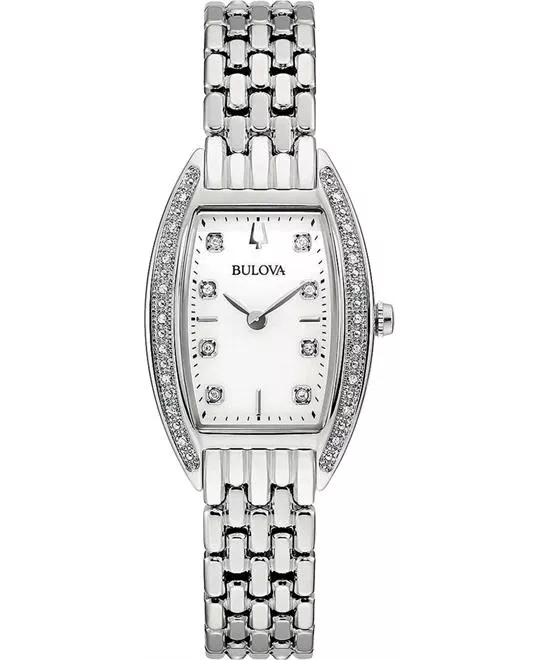 Bulova White Mother Of Pearl Watch 24.5mm
