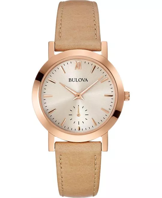 Bulova Classic Beige Watch 32mm 