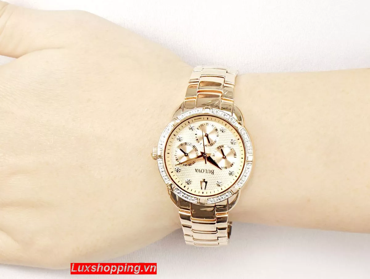 Bulova Diamond Gold Watch 36mm 