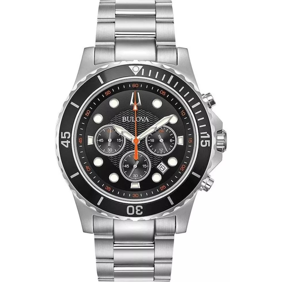Bulova Dress Chronograph Rotating Watch 42mm