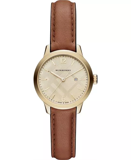 BURBERRY Champagne Leather Ladies Watch 32mm
