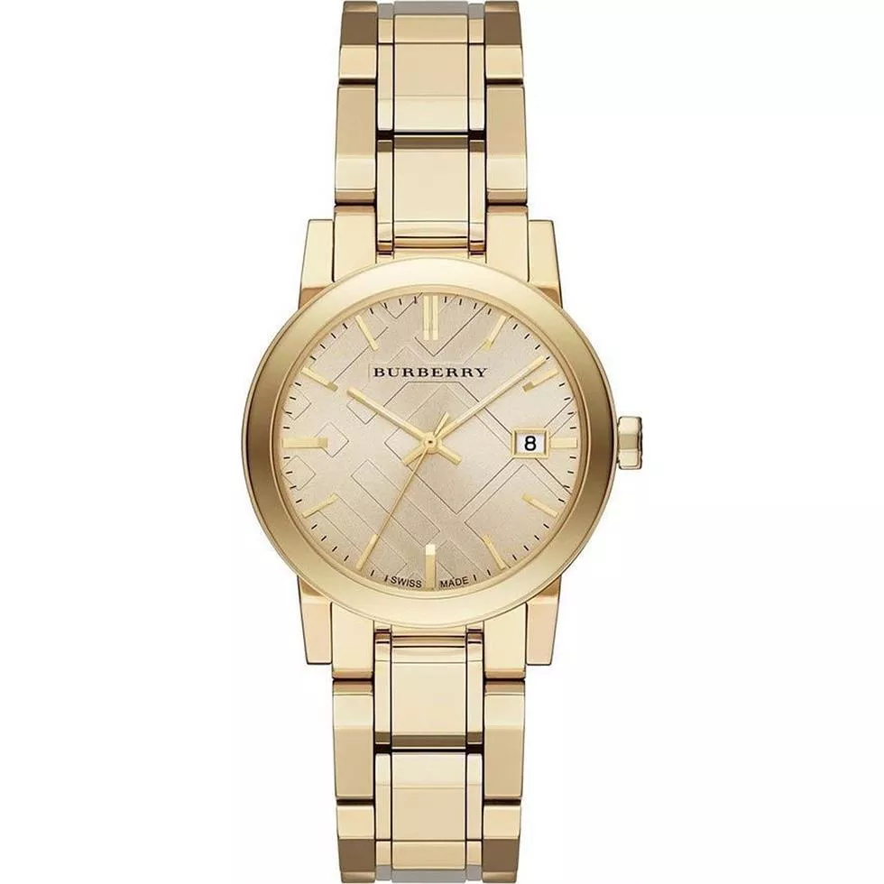 Burberry The City Gold-tone Ladies Watch 34mm
