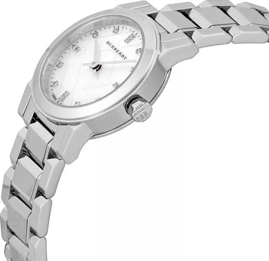 Burberry Mother of Pear Diamond Set Watch 26mm
