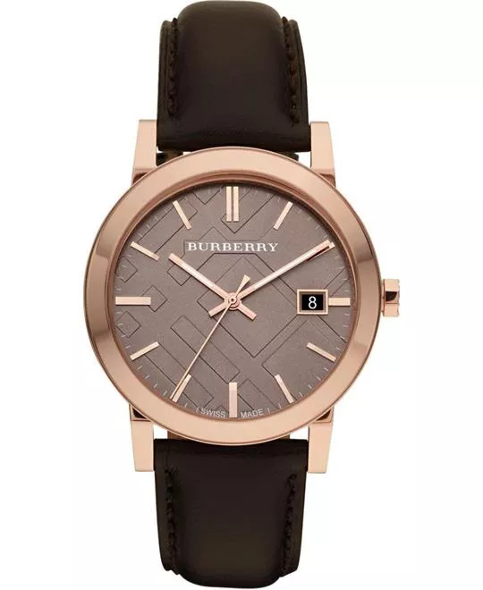 Burberry Taupe Check Pattern Watch 38mm