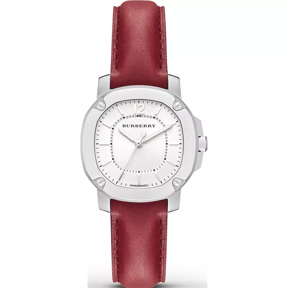Burberry The Britain Women's  Red Calf  Watch 34mm
