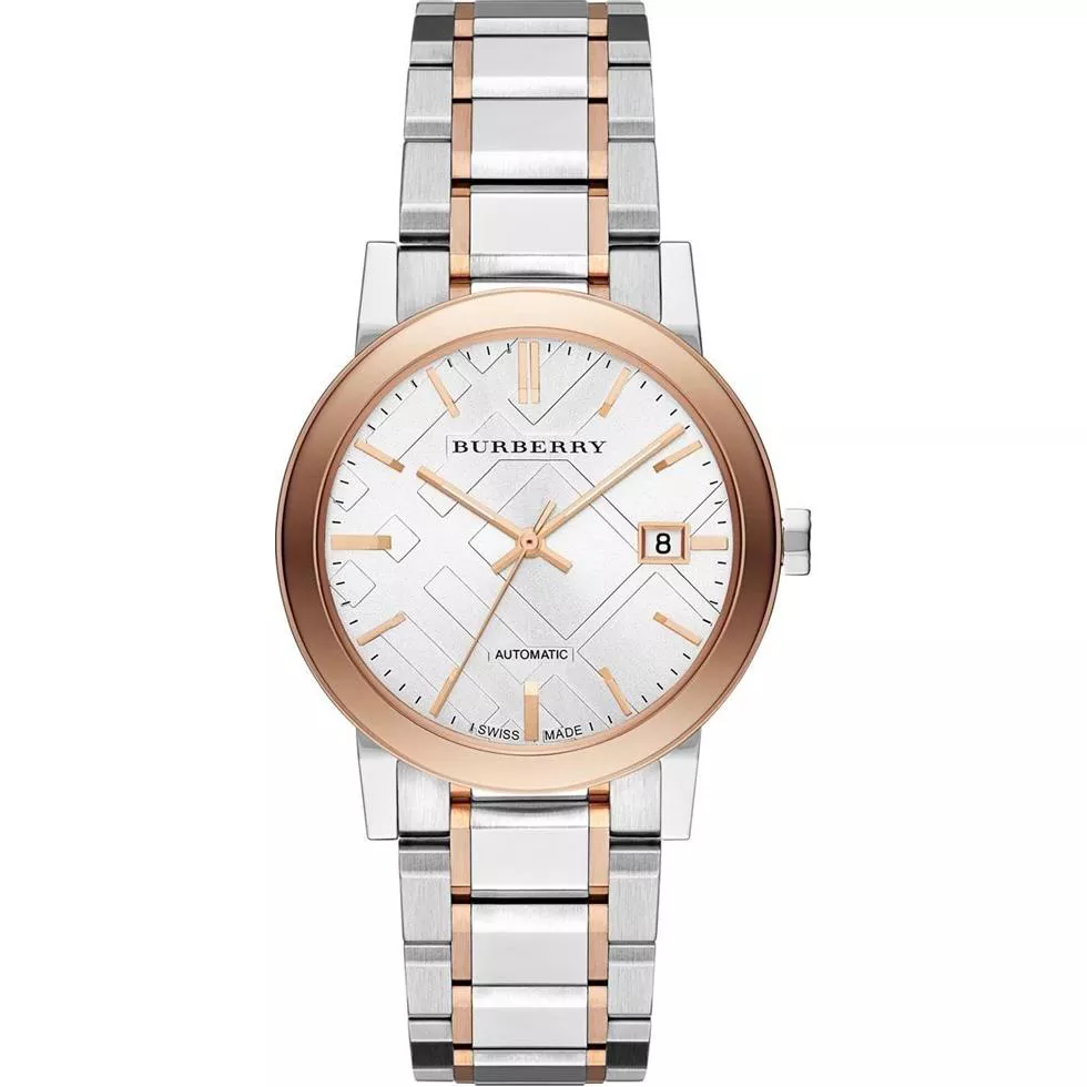 Burberry The City Automatic Two Tone Watch 38mm 