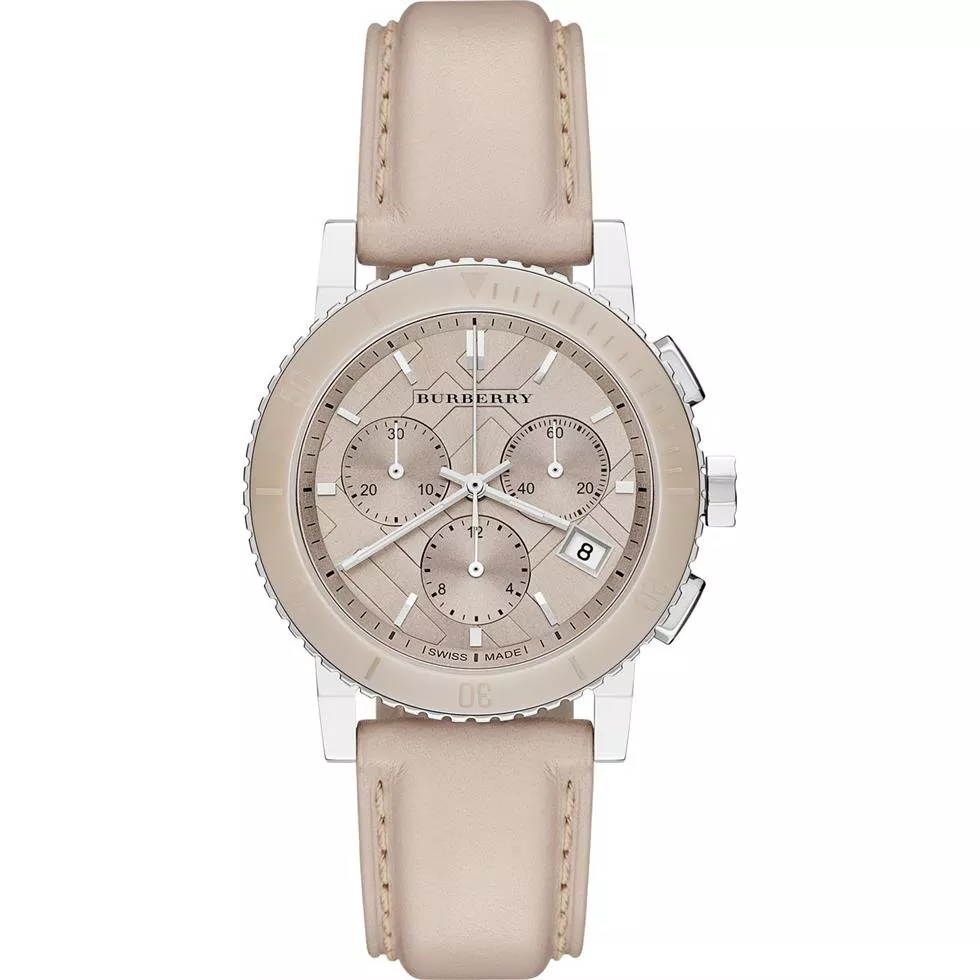 Burberry The City Check Stamped Watch 38mm
