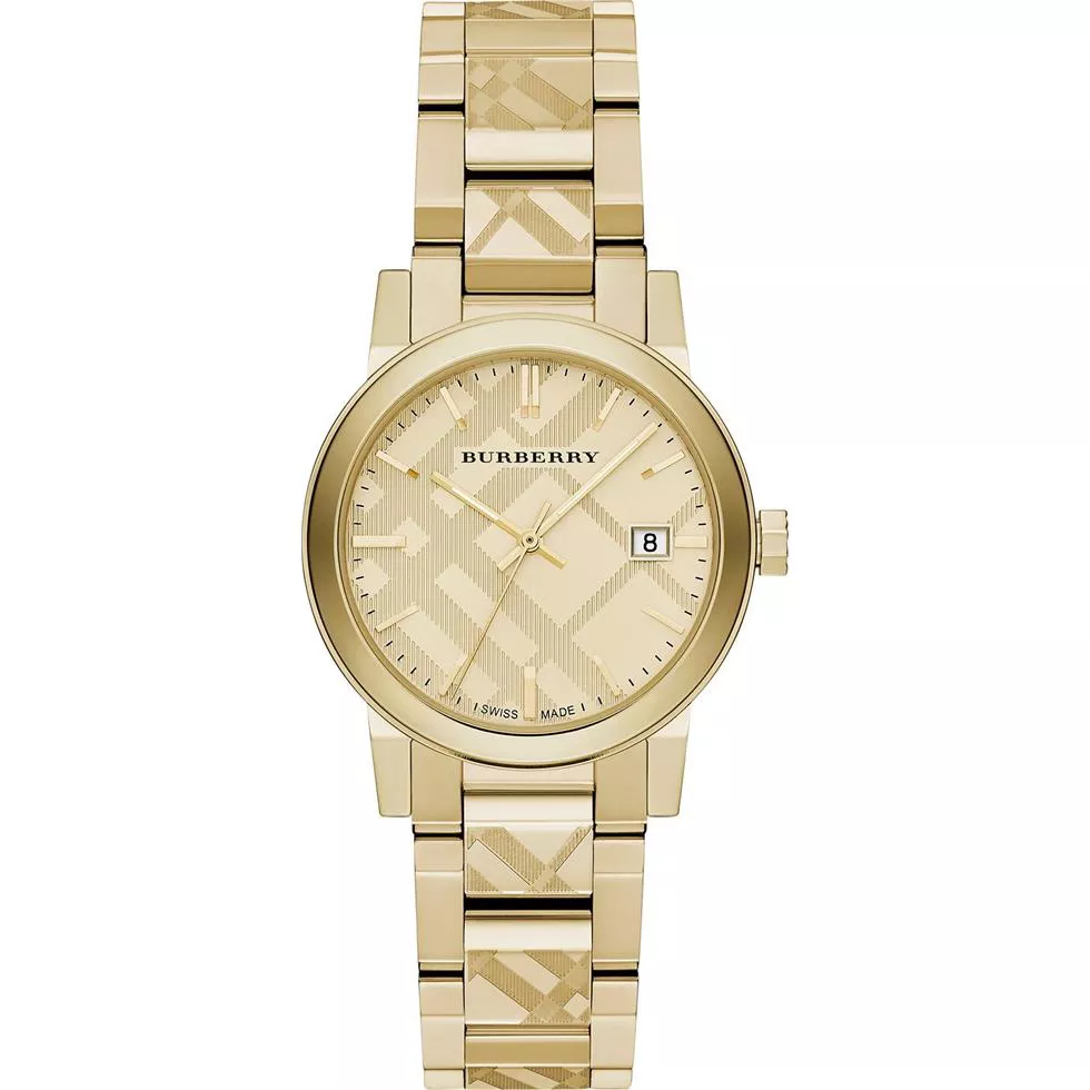 Burberry The City Gold-Tone Ladies Watch 34mm
