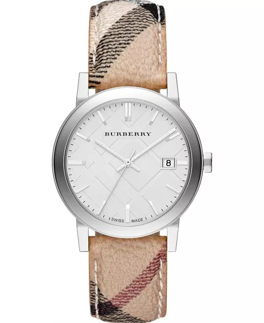 Burberry The City Check Fabric Band Watch 38mm