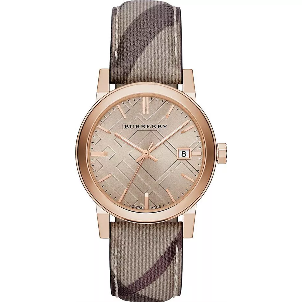BURBERRY THE CITY ROSE GOLD FACE Unisex Watch 38mm